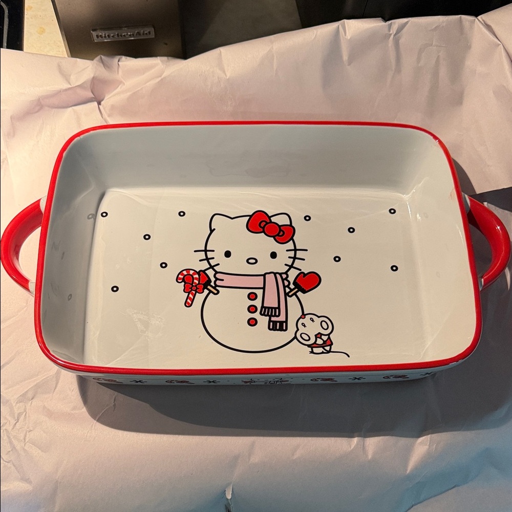 Hello Kitty Snowman Rectangular Baker